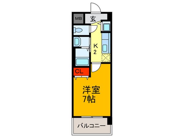 ベルドミ－ル末広五番館の物件間取画像